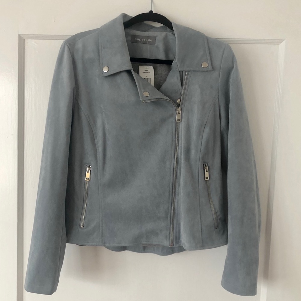 Bagatelle Faux Suede Biker Jacket